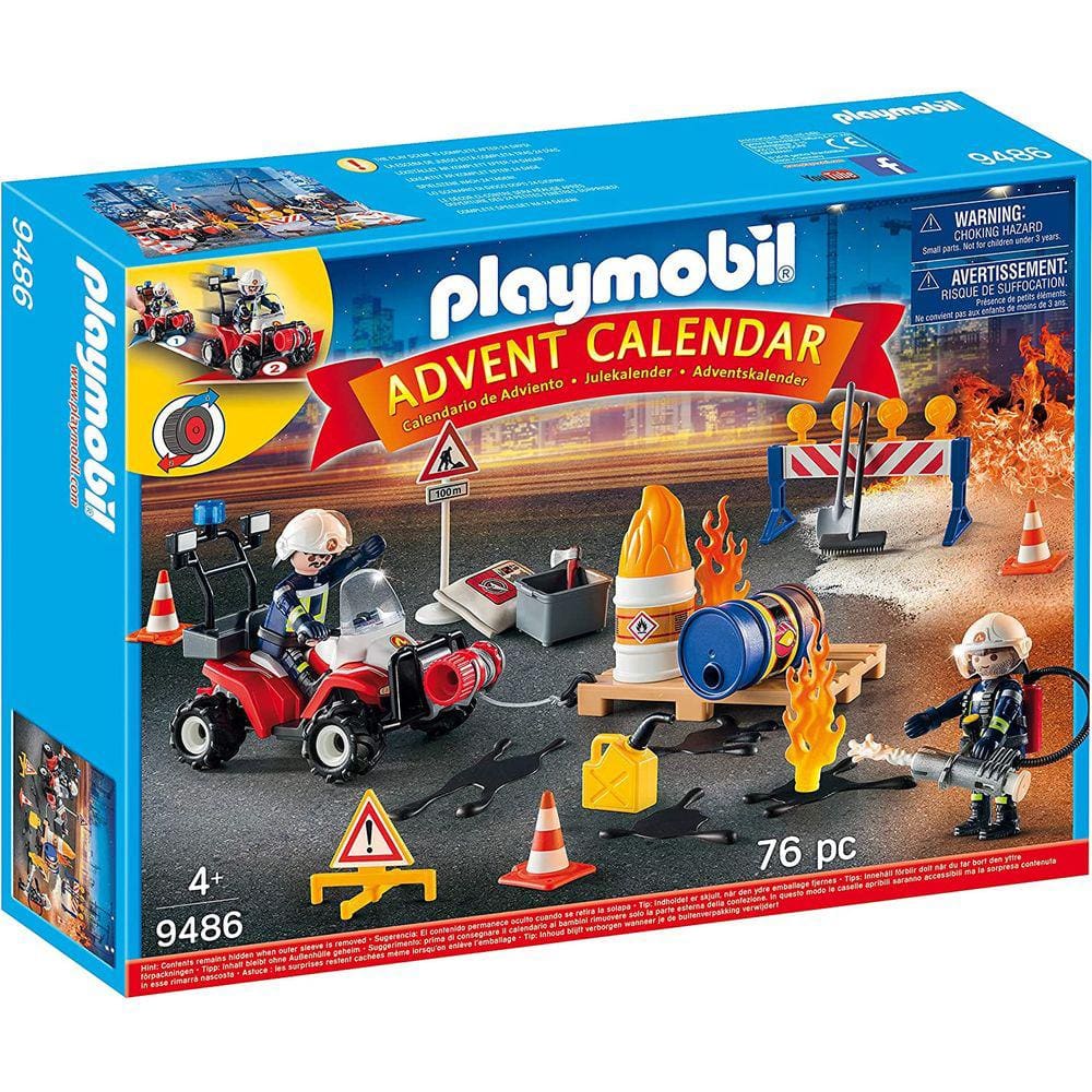 Calendário do Advento playmobil - Resgate de fogo do canteiro de obras
