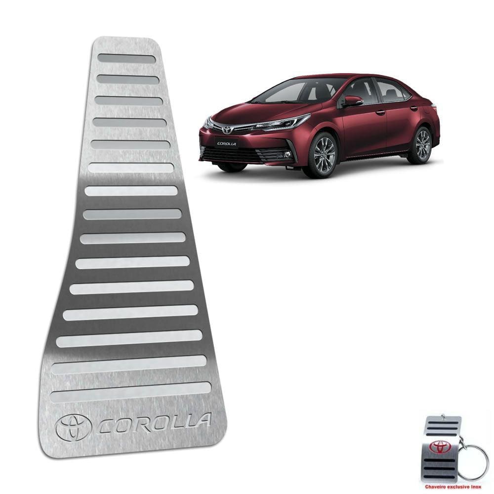 Descanso De Pé Em Aço Inox Corolla 2014 A 2019 Prata