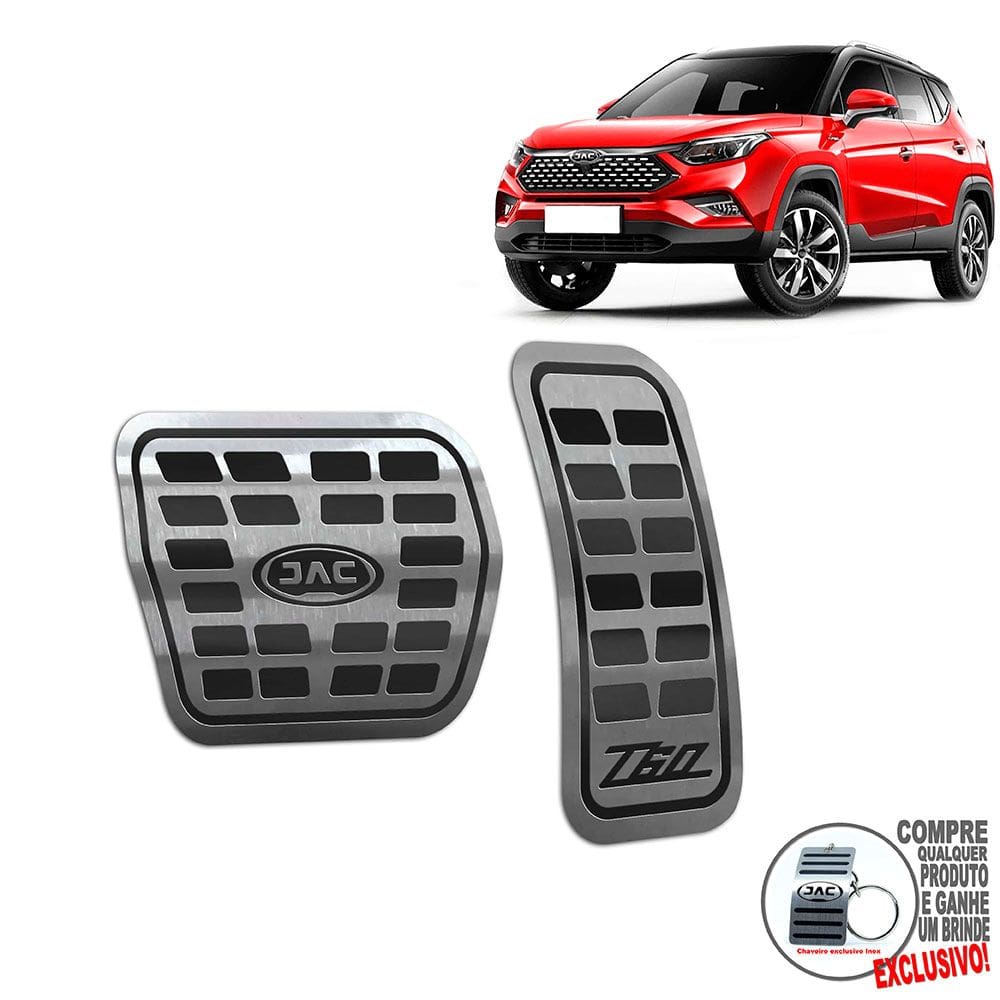 Pedaleira Automático Em Aço Inox Jac T60 Preto