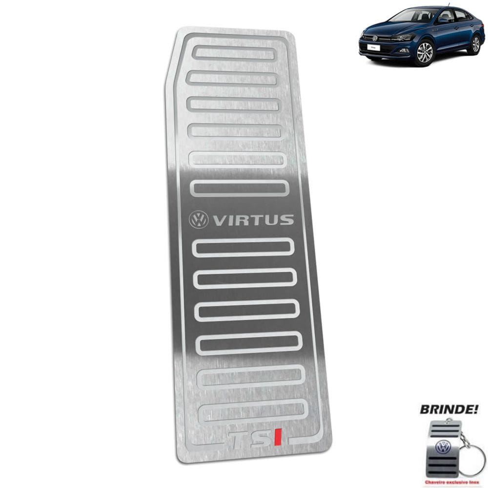 Descanso De Pé Aço Inox Virtus Tsi 2018 2019 2020 Prata