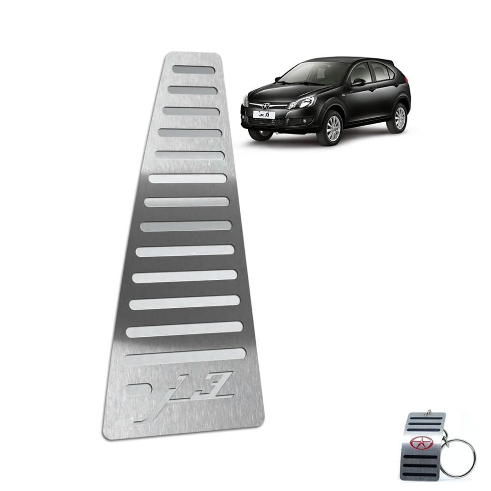 Descanso de Pé Em Aço Inox Jac J3 2010 A 2015 Prata