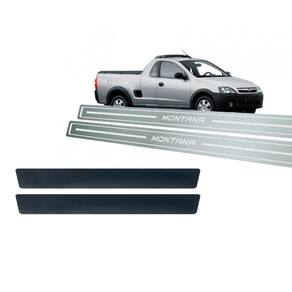 Soleira + Vinil Chevrolet Montana 2003 Até 2010