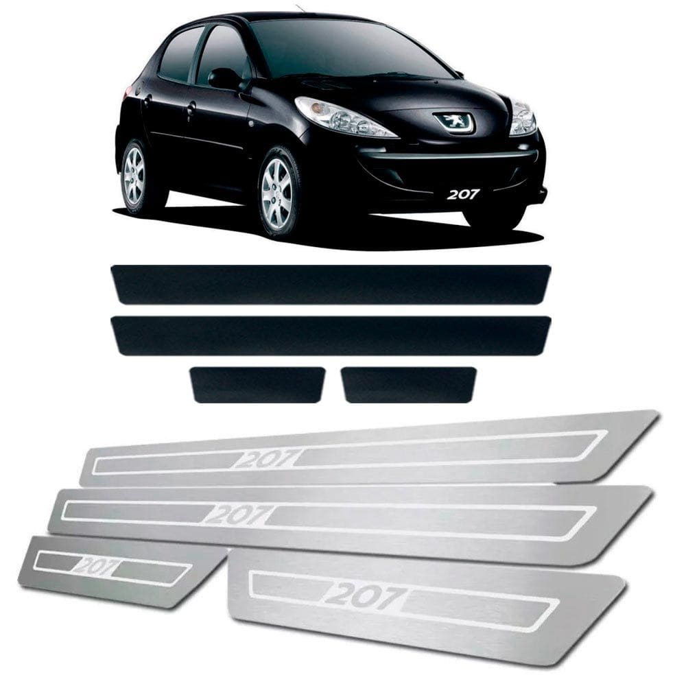 Soleira + Vinil Peugeot 207 2009 Até 2015