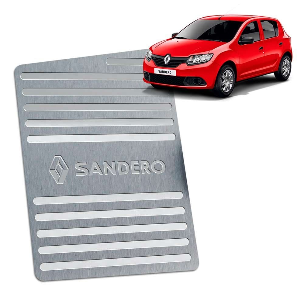 Descanso De Pé Sandero 2014/2019 Prata Aço Inox