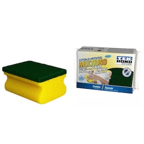 Esponja Multiuso Salva Unhas Tek Bond Amarela/Verde