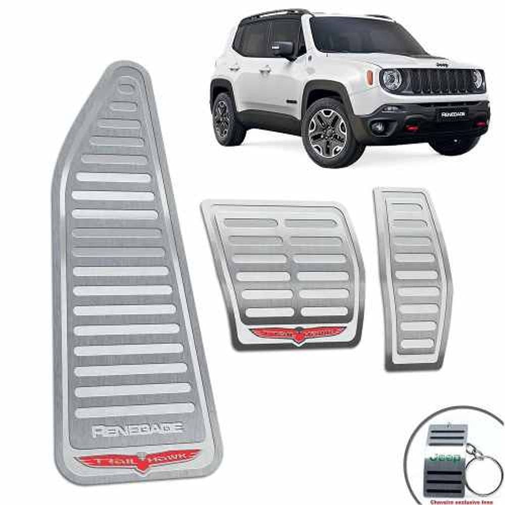 Pedaleiras Com Descanso Jeep Renegade Trailhawk Prata