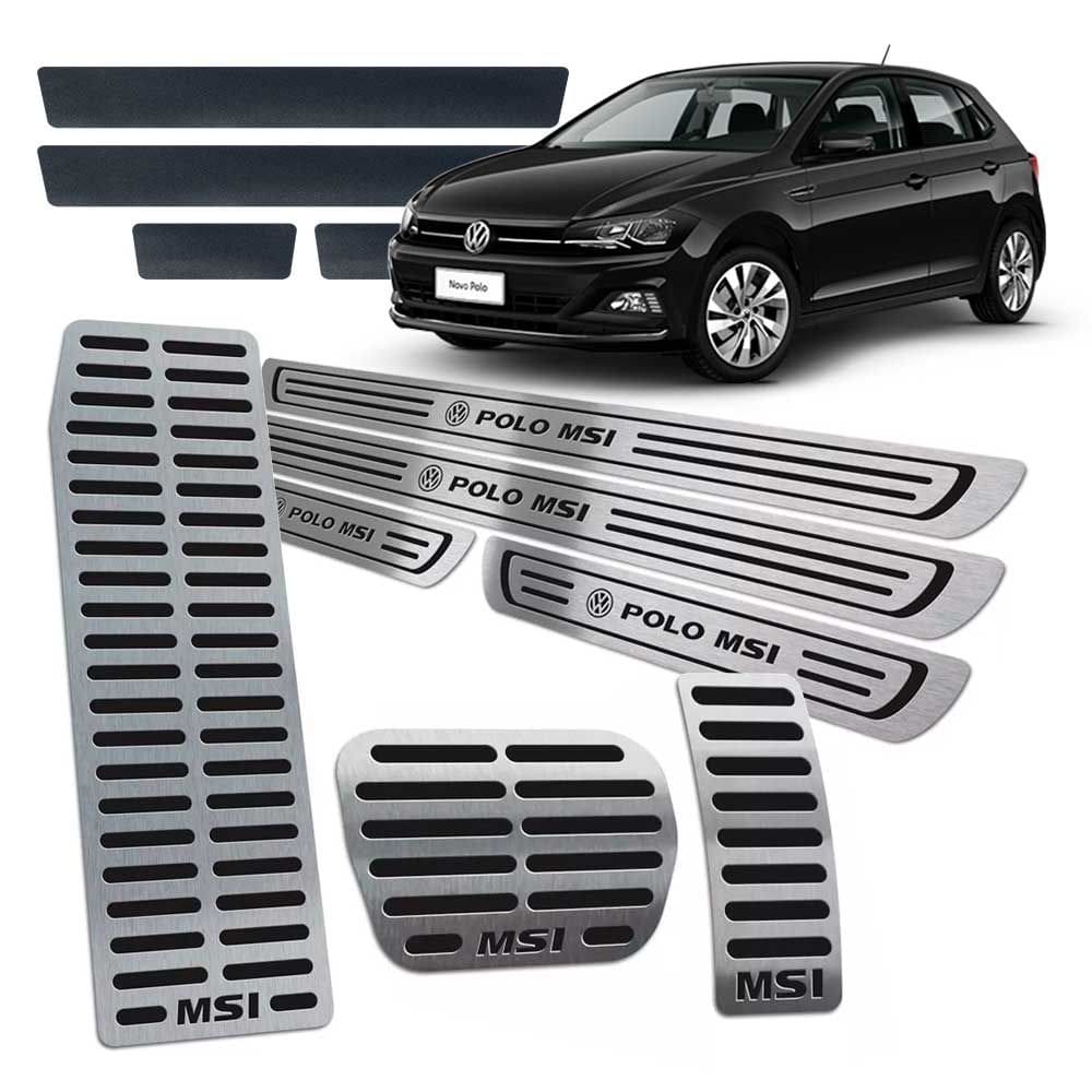 Soleira Pedaleira Descanso Polo Msi 2018 2019 Aut Preto