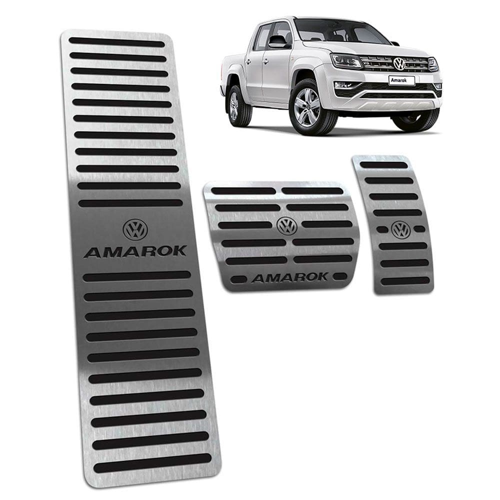 Pedaleiras Com Descanso Amarok 2011 A 2019 Automático Preto