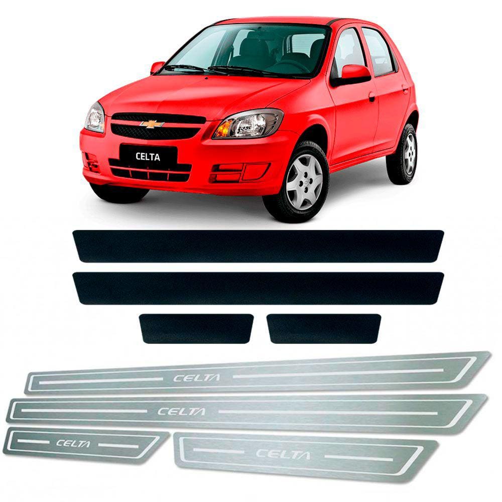 Soleira + Vinil Chevrolet Celta 2000 Até 2016