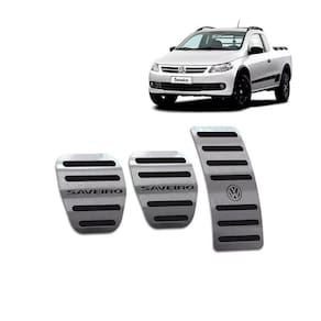 Pedaleira Volkswagen Saveiro G5 Aço Inox Preto