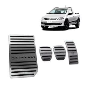 Kit Pedaleira + Descanso Volkswagen Saveiro G5 Preto