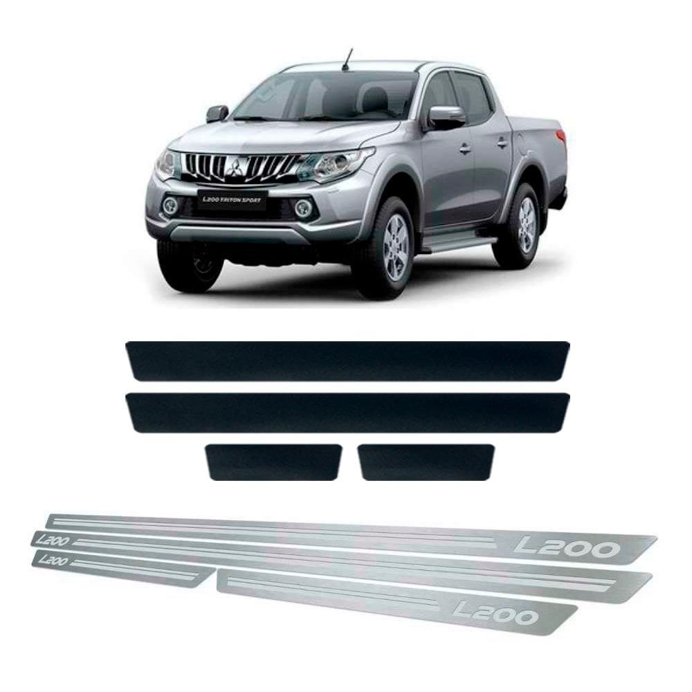 Soleira + Vinil Mitsubishi L200 2017 Até 2019
