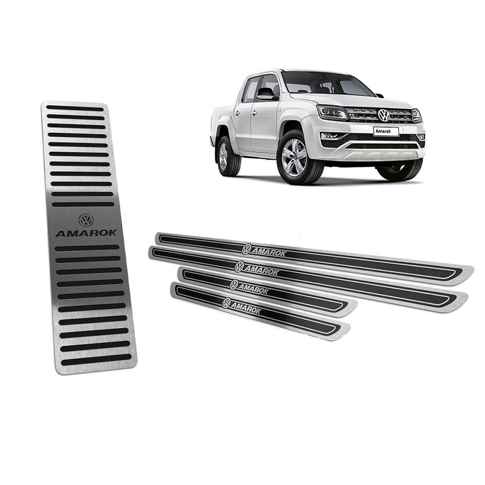 Soleira Com Descanso Amarok 2011 A 2019 Preto Alto Relevo
