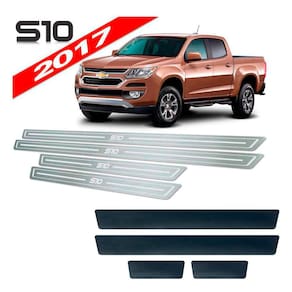 Soleira + Vinil Chevrolet S10 2017 Até 2019
