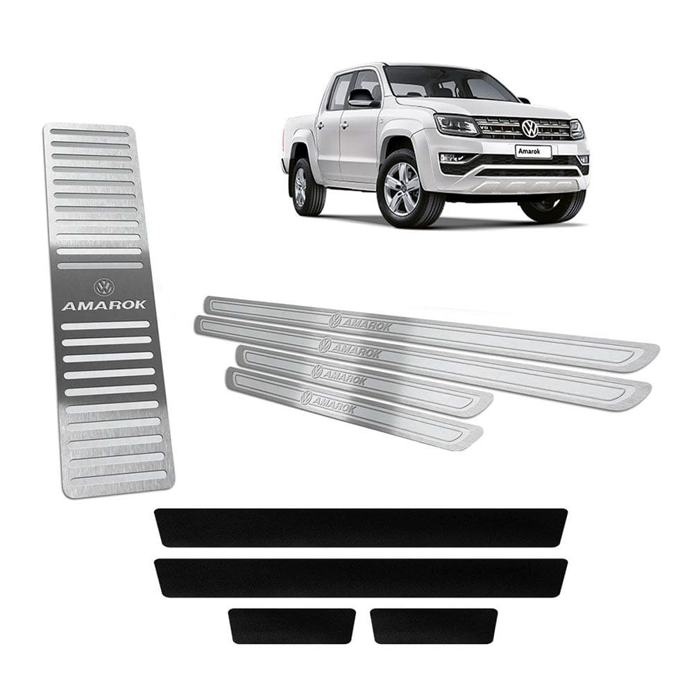Soleira Descanso Amarok 2011 A 2019 Prata Alto Relevo Vinil