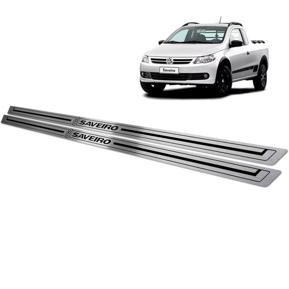 Soleira De Porta Volkswagen Saveiro G5 Aço Inox Preto