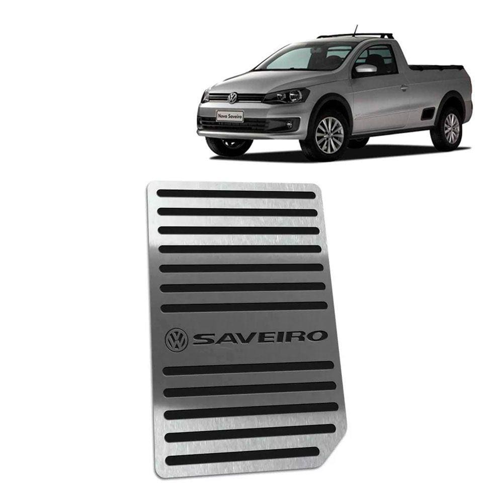 Descanso De Pé Volkswagen Saveiro G6 Aço Inox Preto