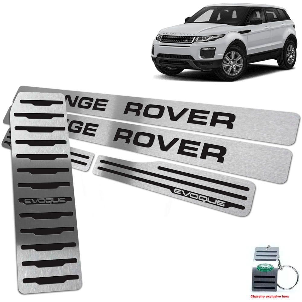 Soleira + Descanso Range Rover Evoque 2012/2020 Preto BR