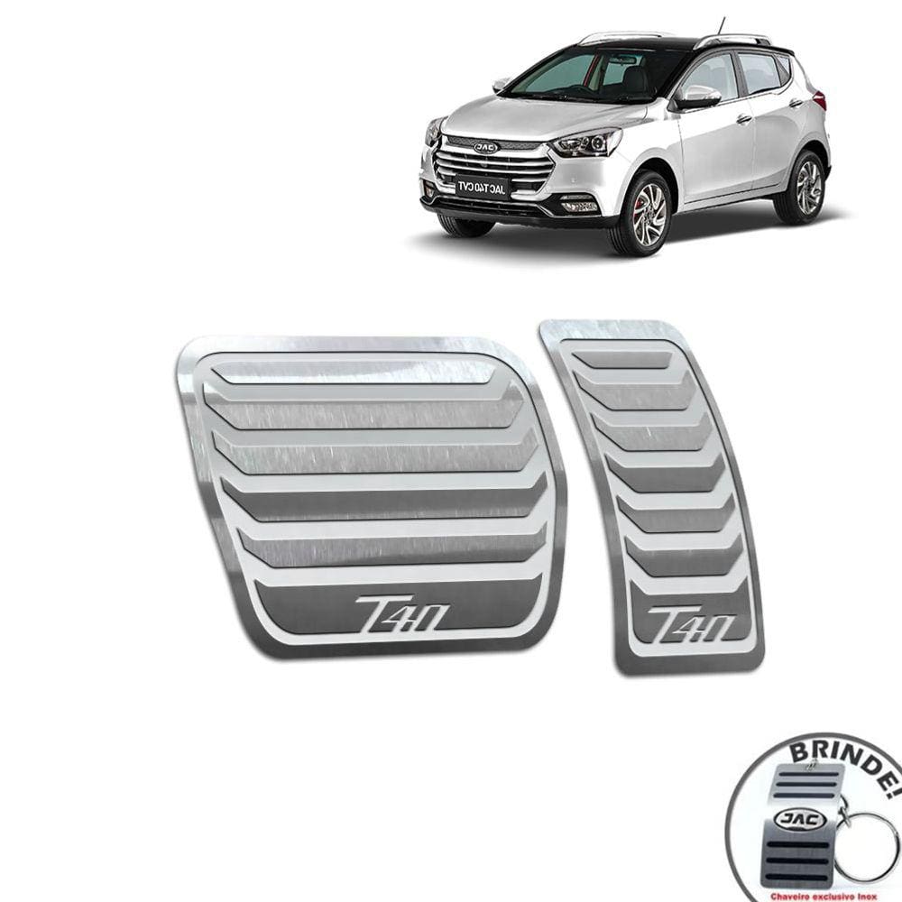 Jac T40 Pedaleiras Em Aço Inox Automático Prata