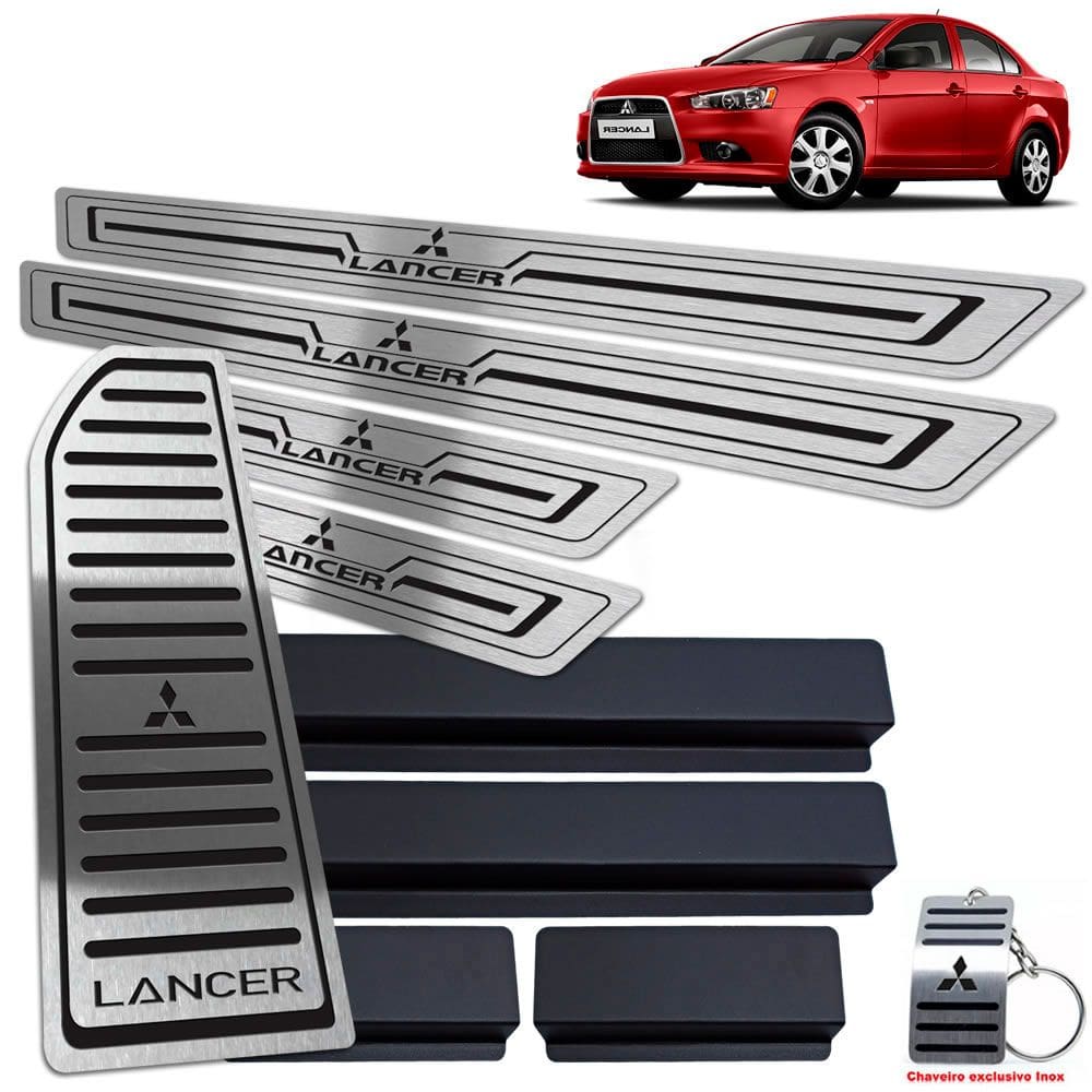 Soleira Com Descanso Lancer 2007/2019 Preto Baixo Relevo