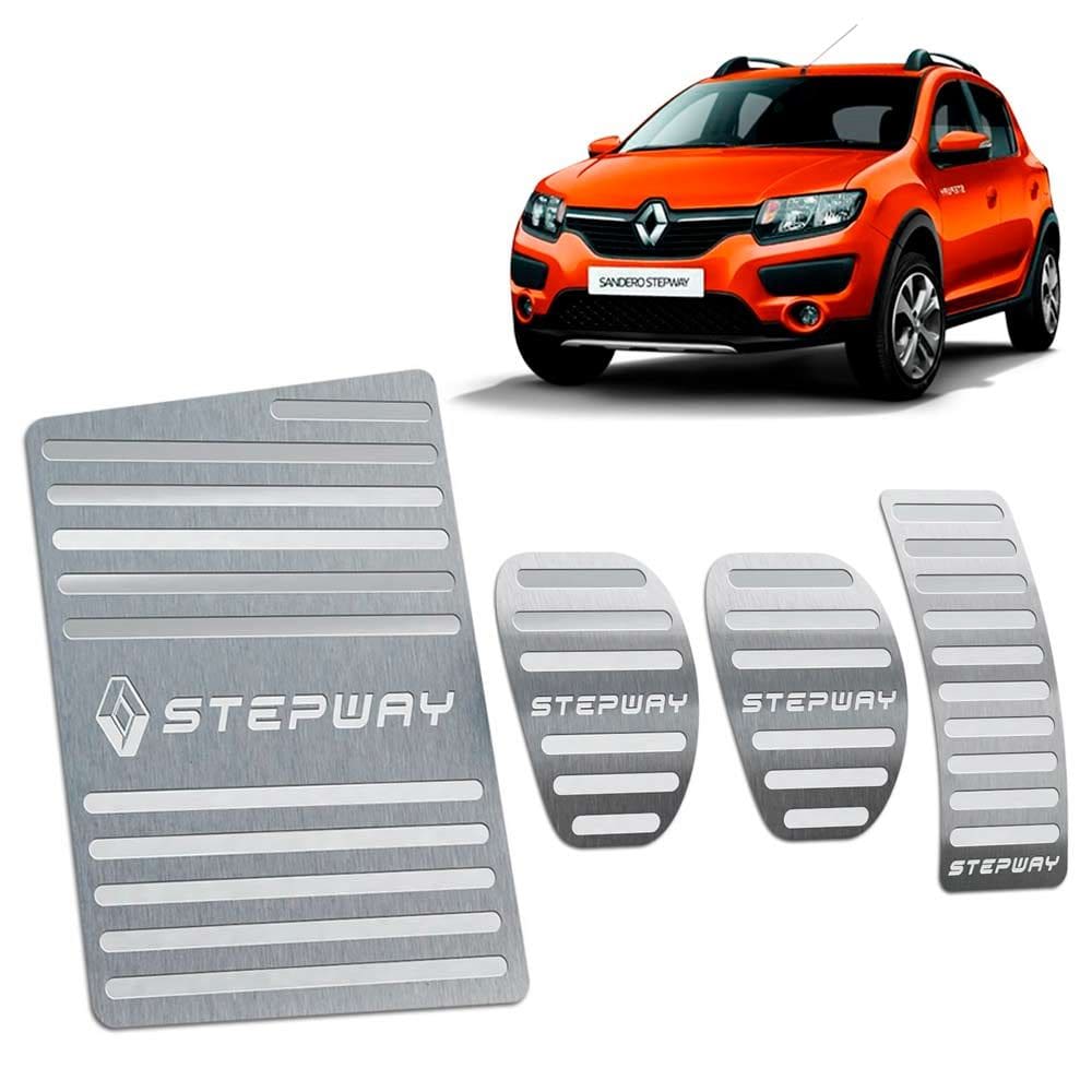 Descanso + Pedaleira Sandero Stepway 2014/2019 Manual Prata