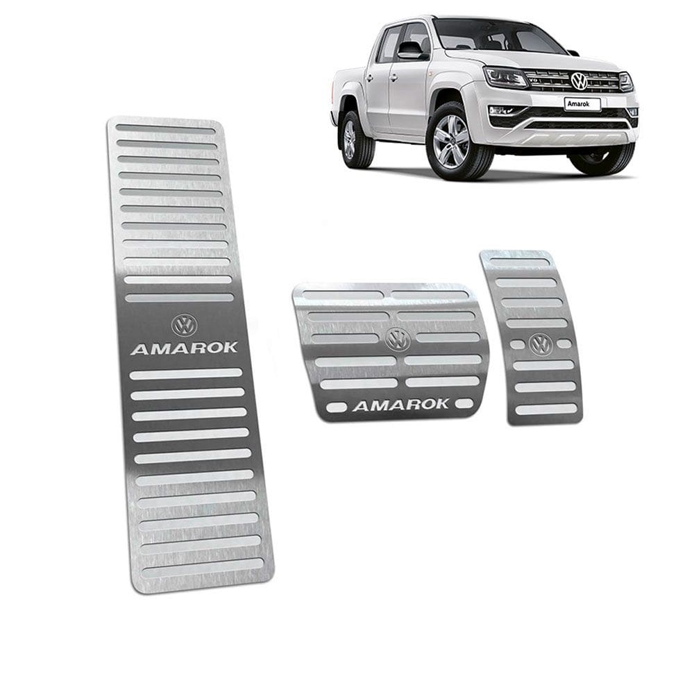 Pedaleiras Com Descanso Amarok 2011 A 2019 Automático Prata