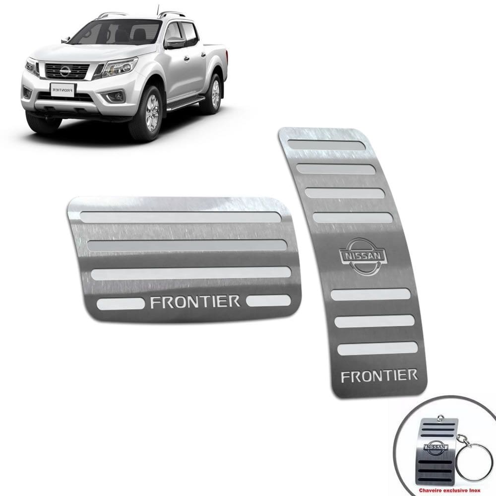 Pedaleiras Em Aço Inox Nissan Frontier 2018/2020 Prata