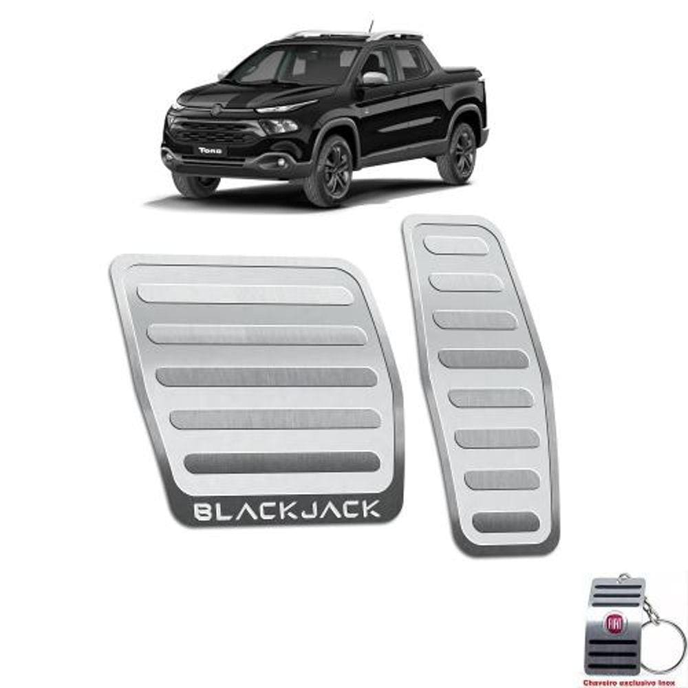 Pedaleiras Em Aço Inox Fiat Toro Blackjack Prata
