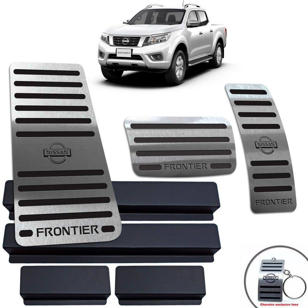 Descanso + Pedaleira Nissan Frontier 2018/2020 Preto + Vinil