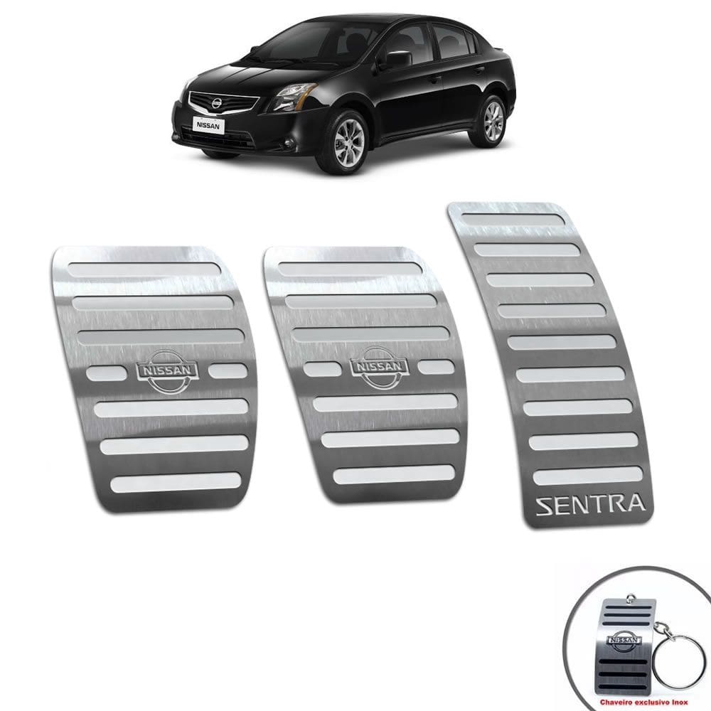 Pedaleira Manual Nissan Sentra 2008/2013 Prata