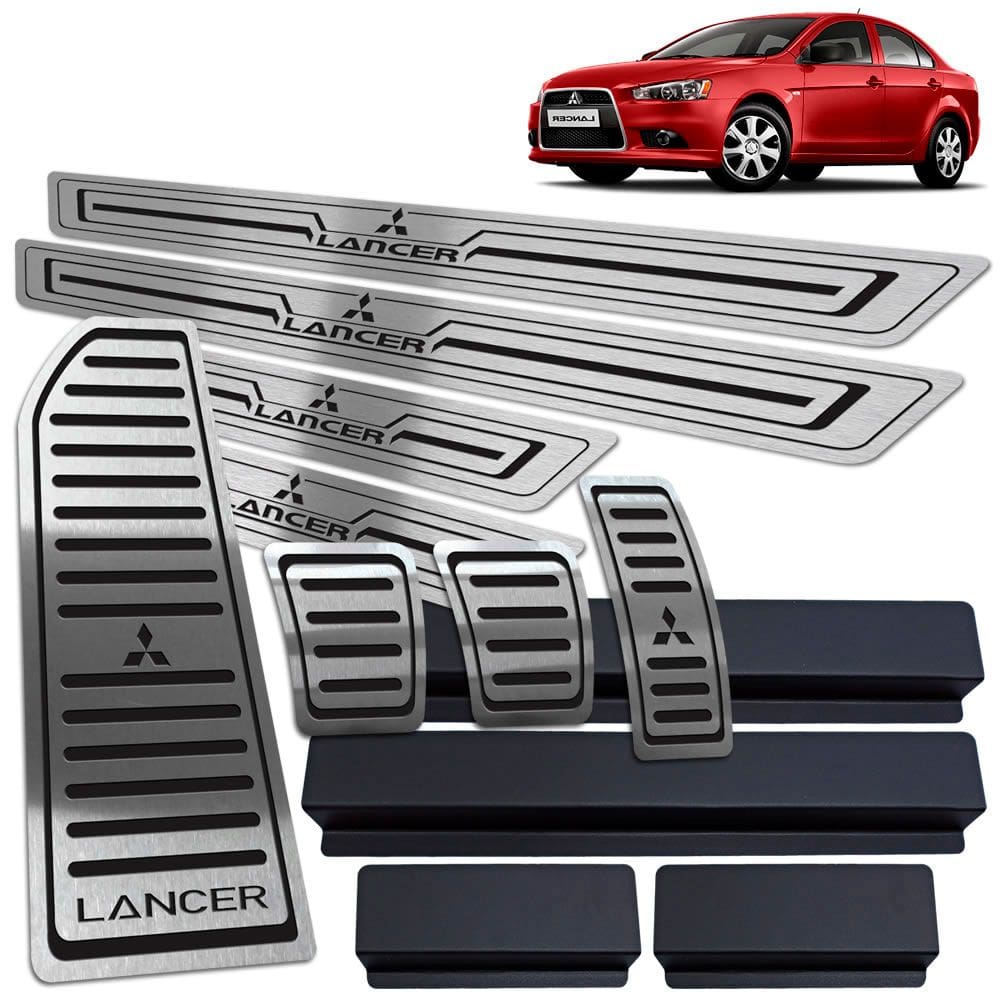 Soleira Pedaleira Descanso Lancer 2007/2019 Manual Preto BR
