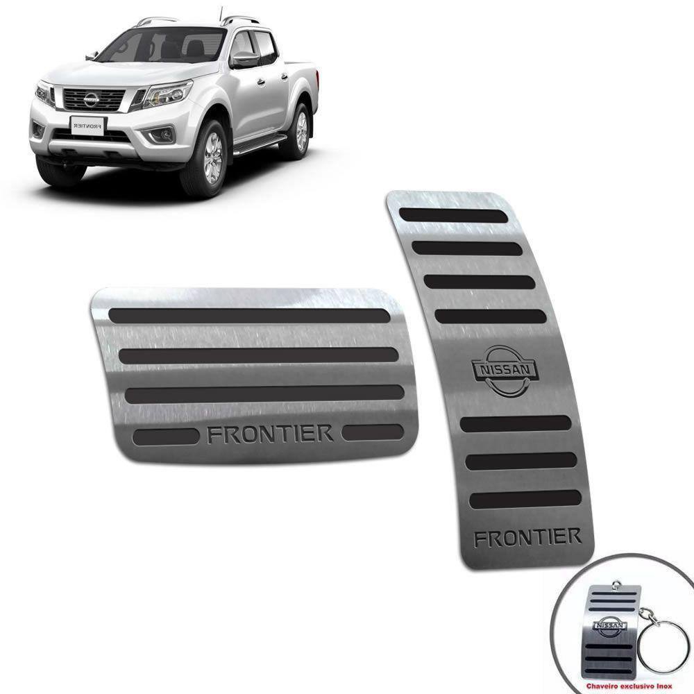 Pedaleiras Em Aço Inox Nissan Frontier 2018/2020 Preto