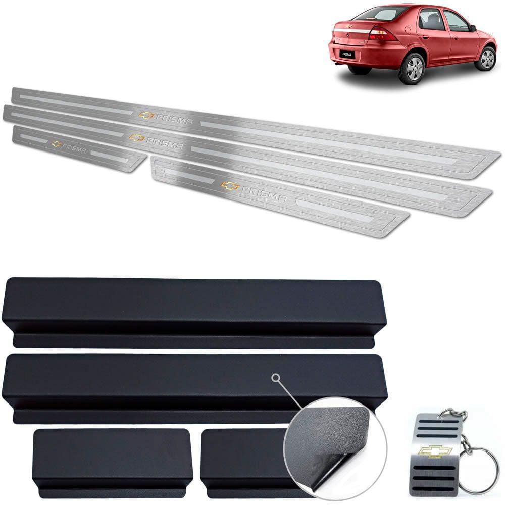 Soleira Chevrolet Prisma 2006 A 2012 Prata Baixo Relevo