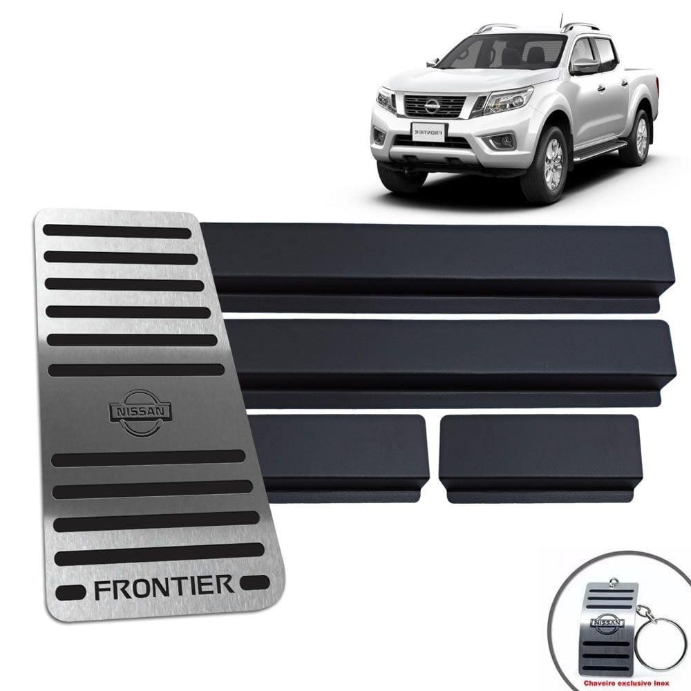 Descanso de Pé Nissan Frontier 2018/2020 Preto + Vinil