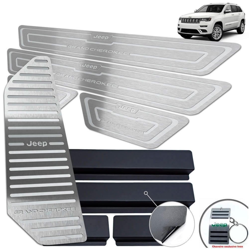 Descanso Soleira Grand Cherokee 2013 2018 Prata Baixo Relevo