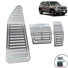 Descanso de Pé + Pedaleira Jeep Renegade Limited Prata