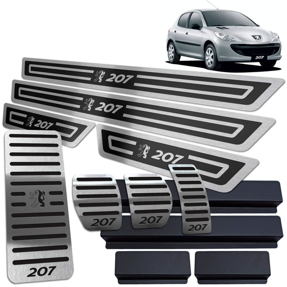 Soleira Pedaleira Descanso Peugeot 207 2009 A 2015 Preto AR
