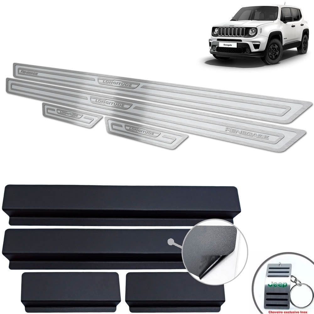 Soleira Jeep Renegade Longitude Prata Alto Relevo