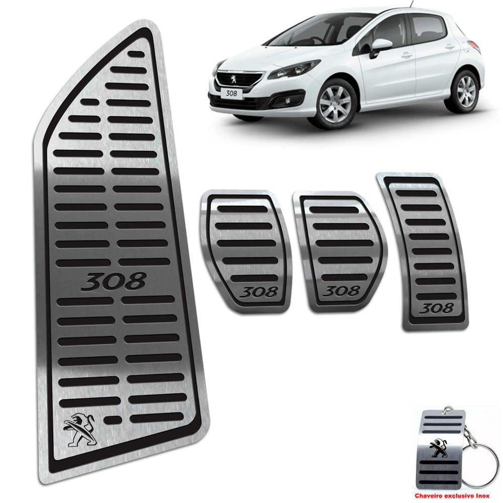 Pedaleira Com Descanso Peugeot 308 2011/2019 Manual Preto