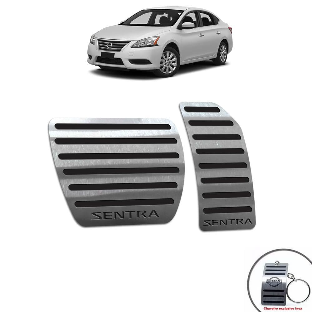 Pedaleiras Nissan Sentra 2014/2016 Automático Preto