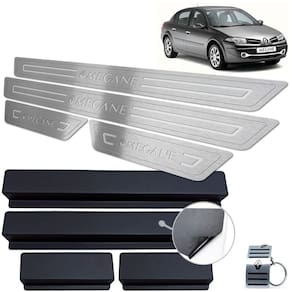 Soleiras Renault Megane 2006 A 2011 Prata Baixo Relevo