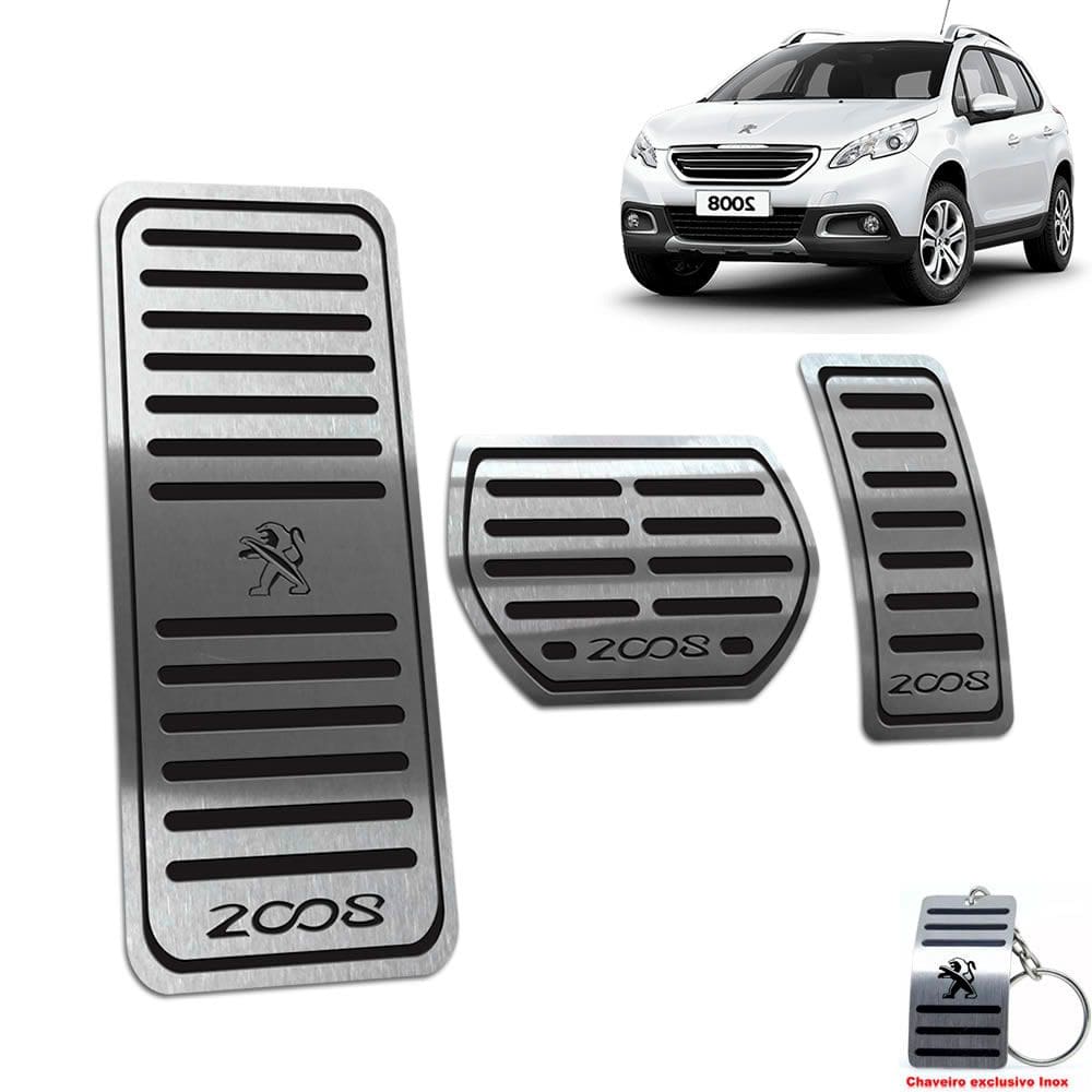 Pedaleira E Descanso Peugeot 2008 2015/2019 Automático Preto