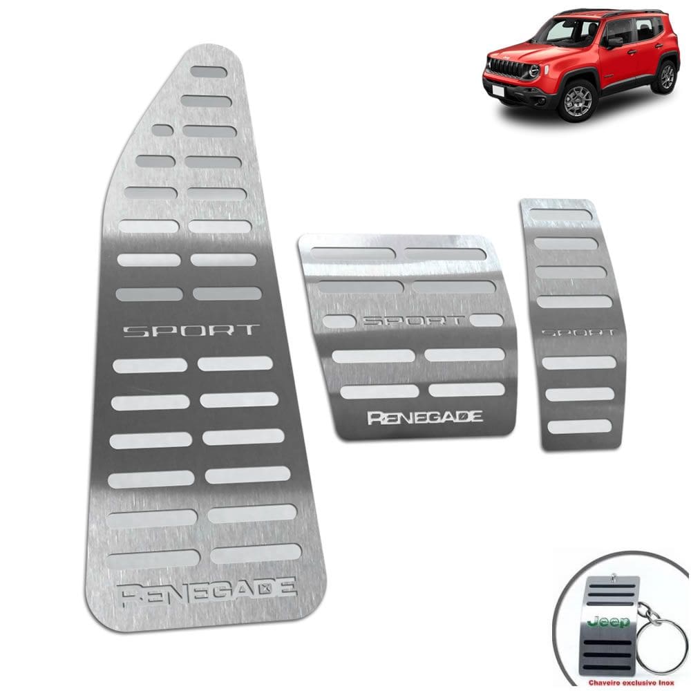Descanso + Pedaleira Automático Jeep Renegade Sport Prata