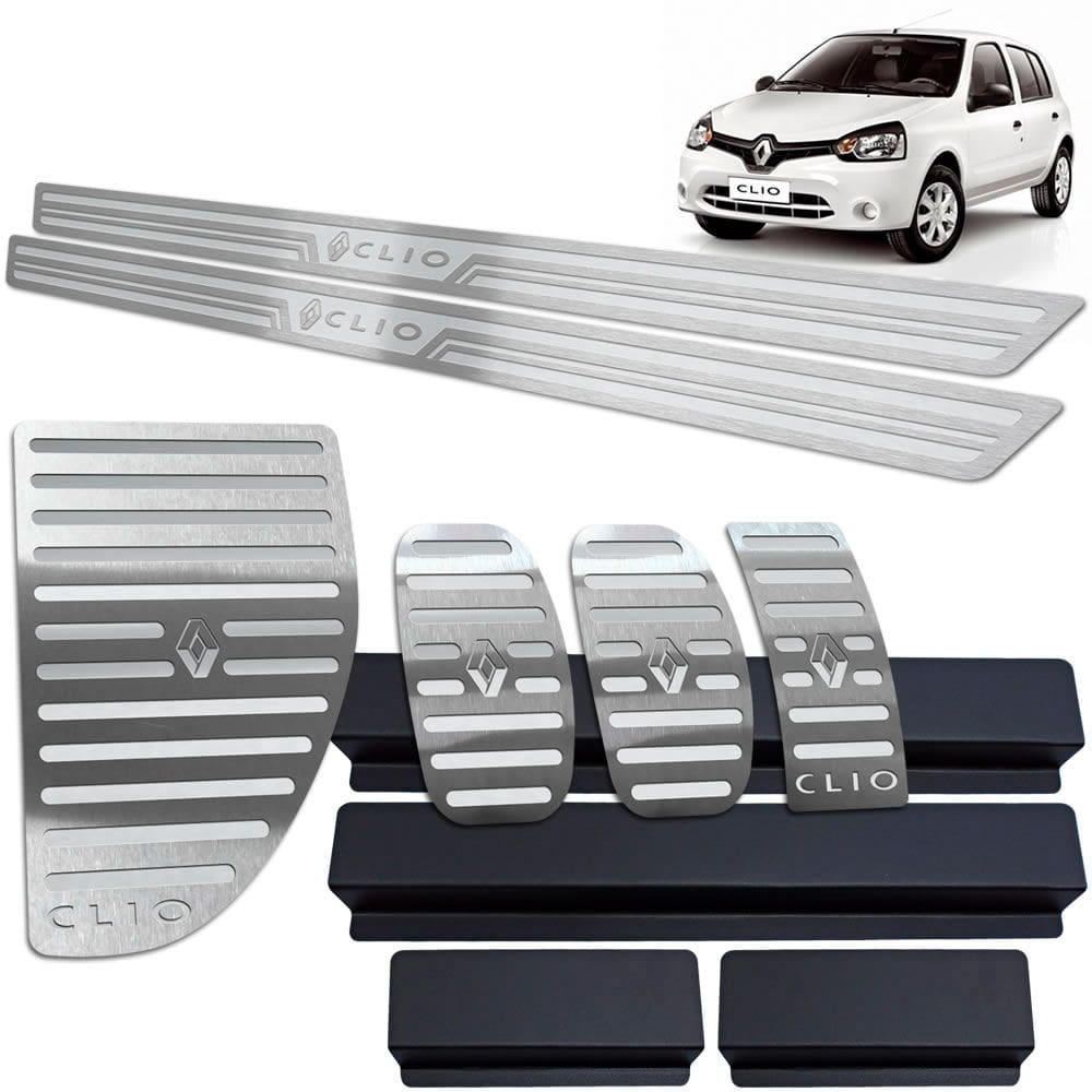 Soleira Pedaleira Descanso Clio 2013/2019 Prata AR 2 Portas
