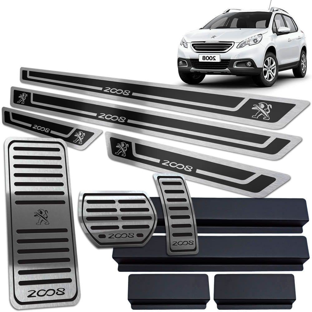 Soleira Pedaleira Descanso Peugeot 2008 15/19 Auto Preto AR