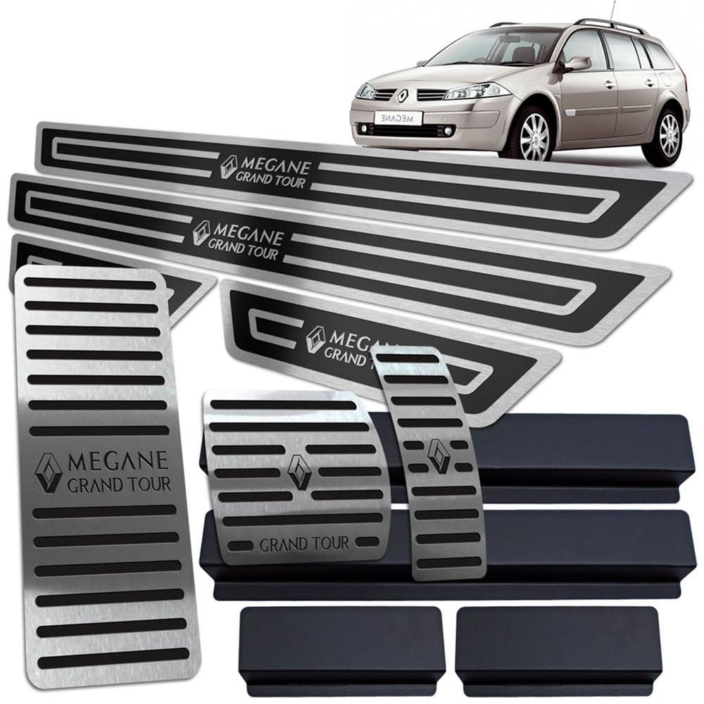 Kit Megane Grand Tour Automático 2007/2013 Preto Alto Relevo