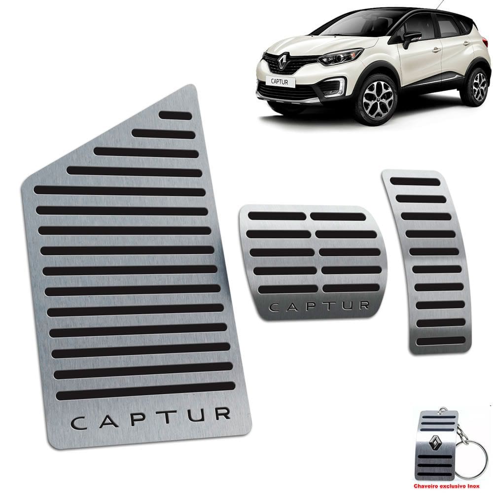 Pedaleira Com Descanso Captur 2017/2020 Automático Preto