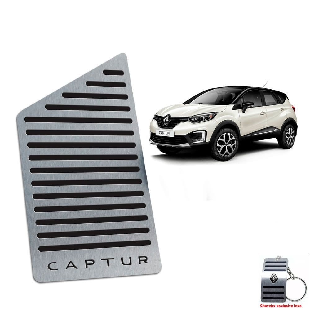 Descanso De Pé Em Aço Inox Captur 2017/2020 Preto