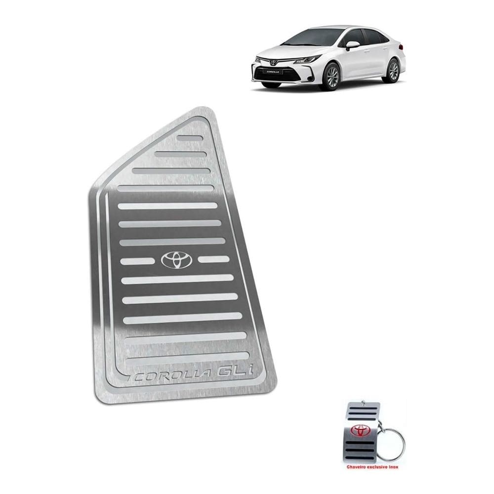 Descanso De Pé Aço Inox Toyota Corolla Gli 2020 Prata