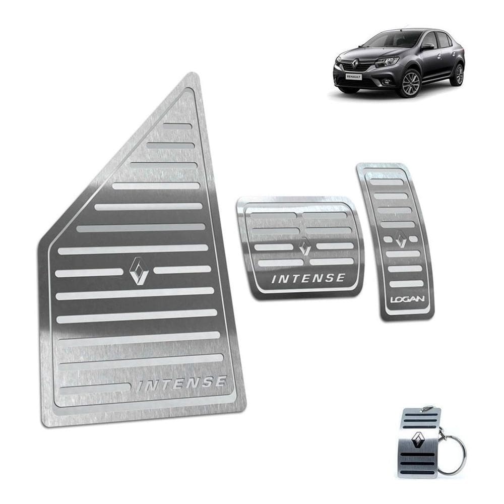 Descanso + Pedaleira Automático Logan Intense 2020 Prata